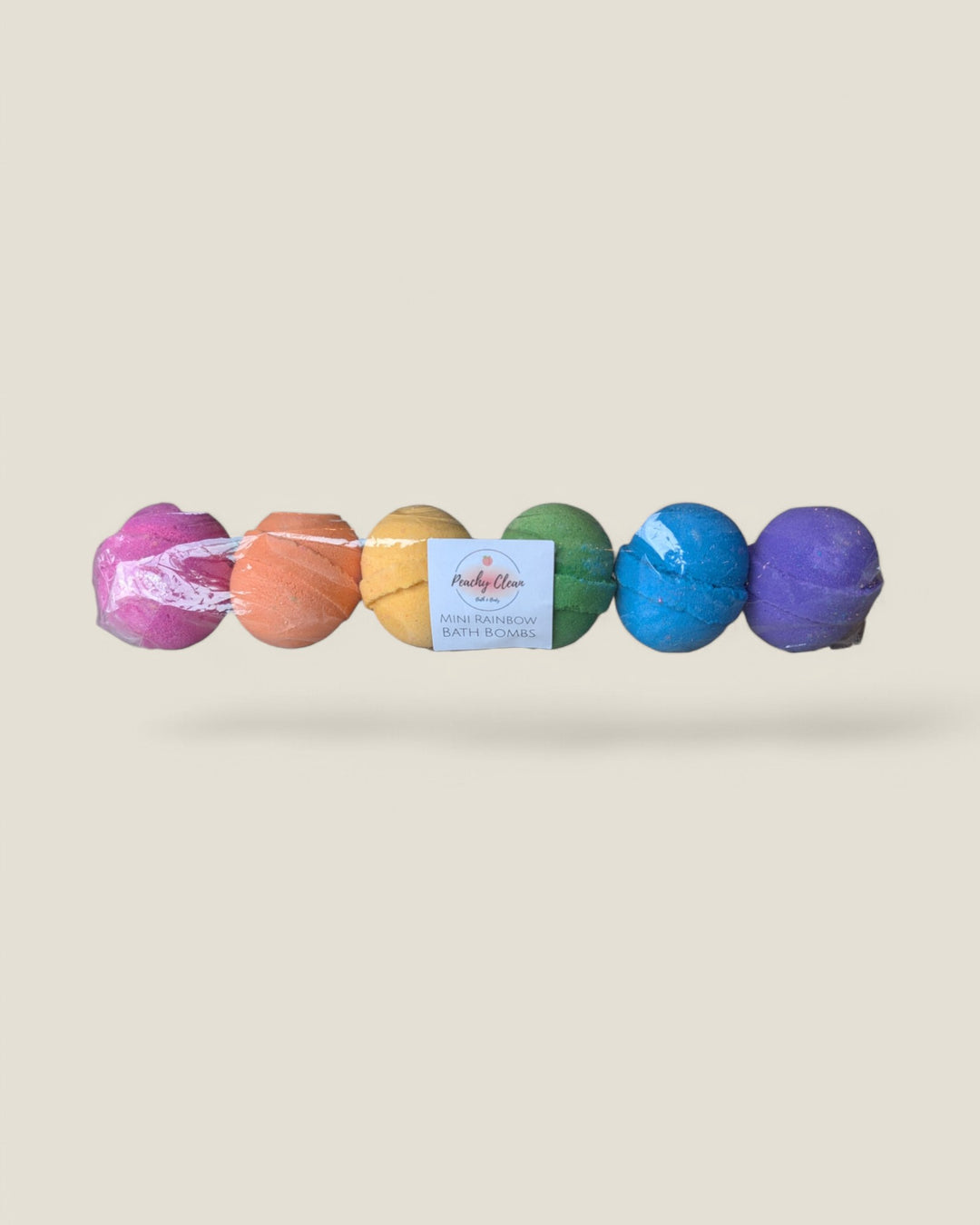 Peachy Clean Soap, Mini Rainbow Bath Bombs