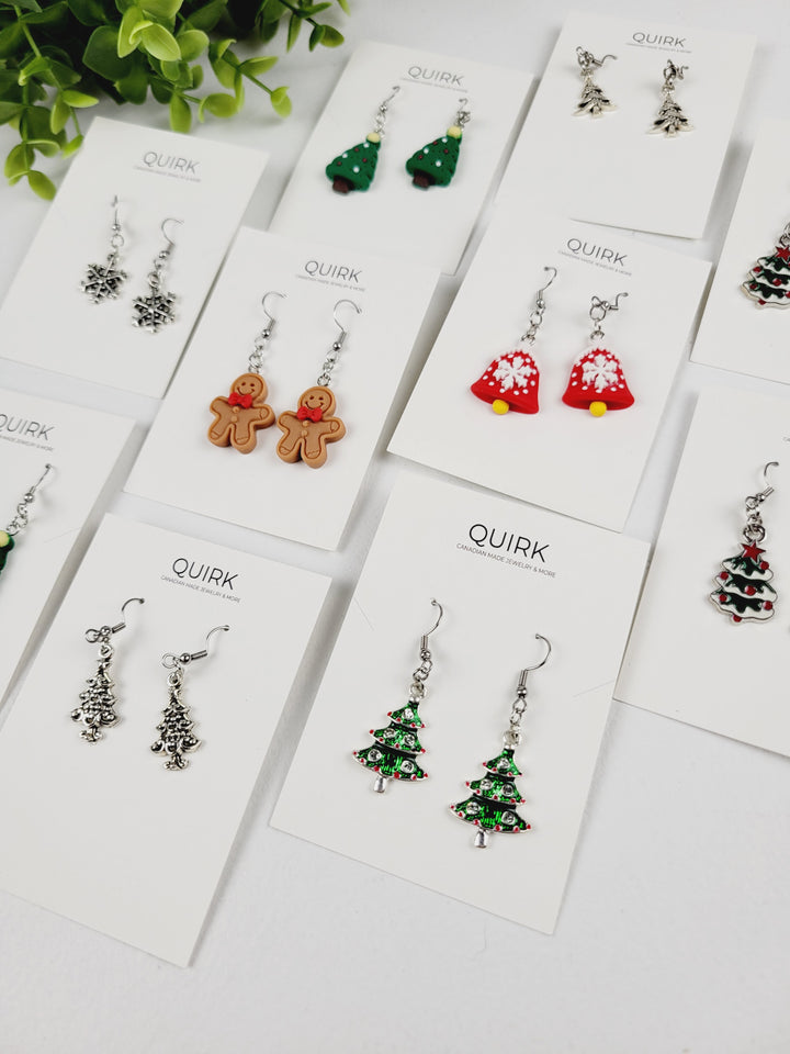 Quirk Handmade Jewelry, Holiday Dangling Earrings