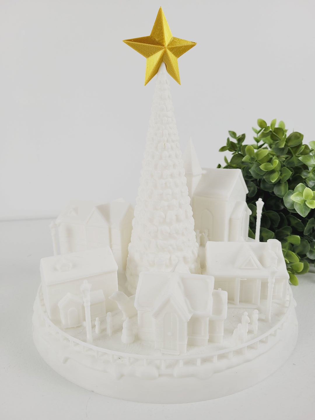 AB3D, 3D Printed Christmas Village White