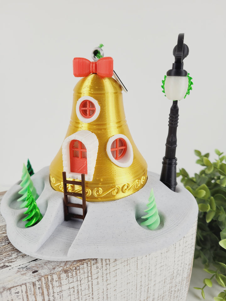 AB3D, 3D Printed Holiday Fairy Bell Houses