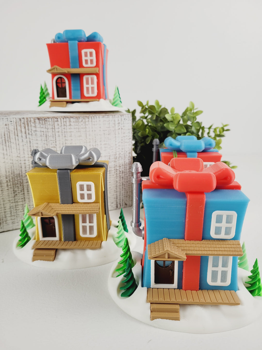 AB3D, 3D Printed Holiday Fairy Gift Box Homes