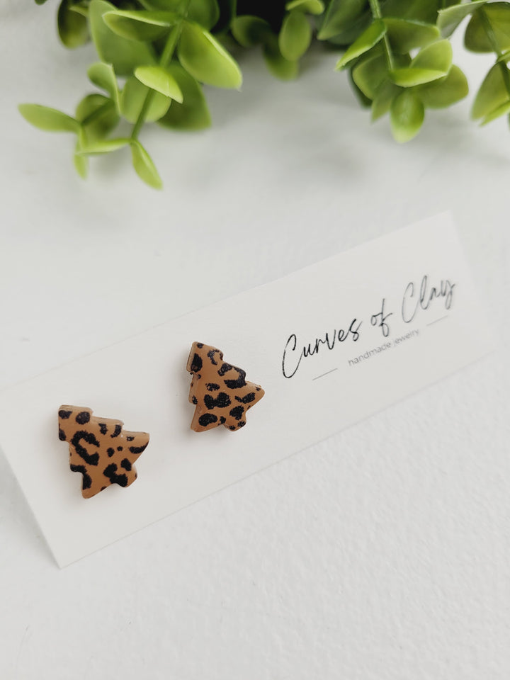 Curves of Clay, Holiday Stud Earrings