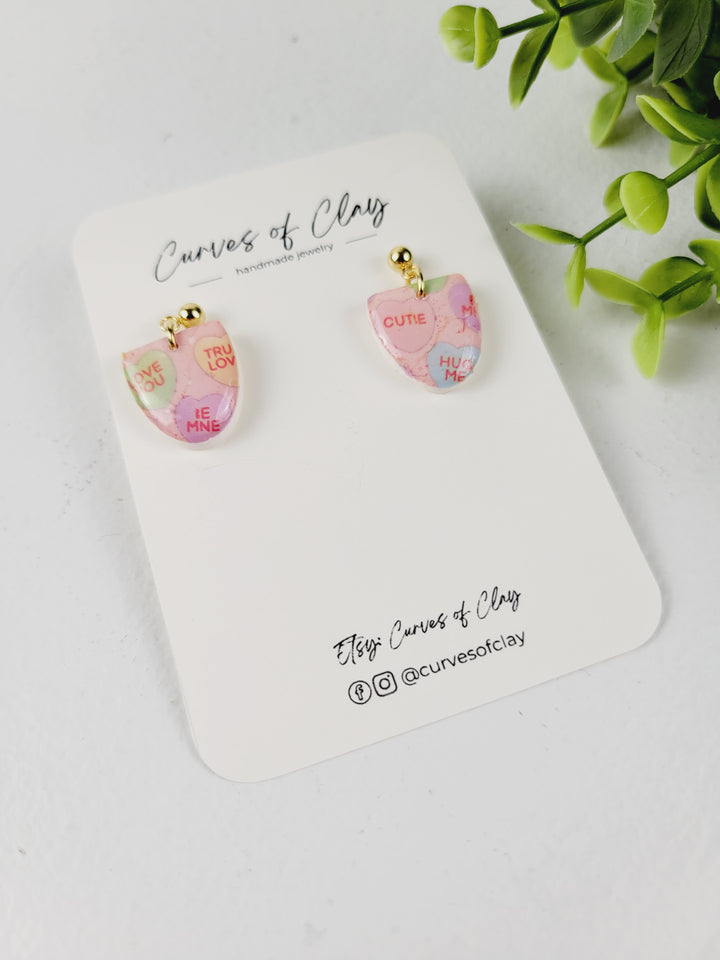 Curves of Clay, Valentine & Love Inspired Clay Dangle Earrings