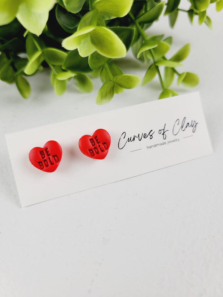 Curves of Clay, Valentine & Love Inspired Stud Earrings