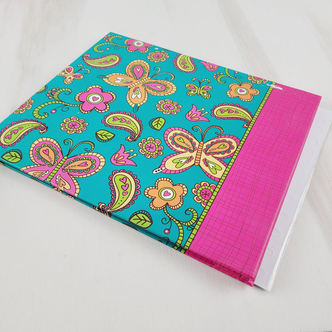 PAISLEY PATTERNED SCRAPBOOK WITH SCRAPBOOK PAPER PRE-LOVED