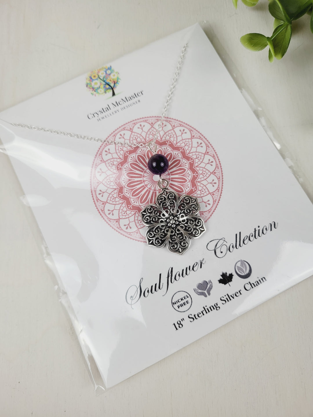 Crystal McMaster Jewellery, Sterling Silver Necklaces- Soul Flower & Wildflower Collections