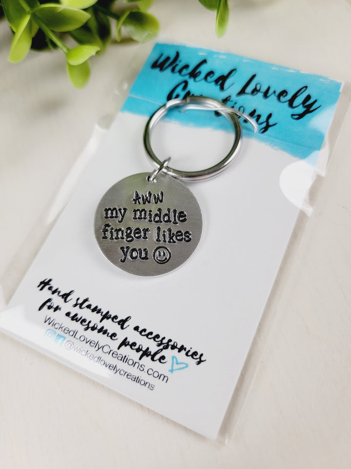 Wicked Lovely Creations, Hand Stamped Keychains