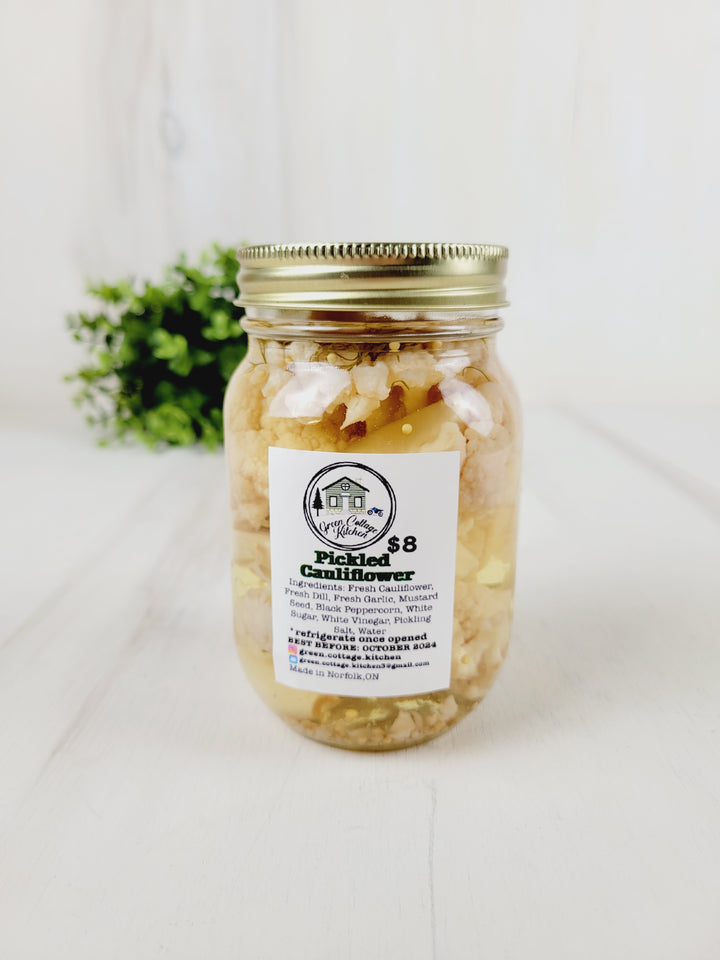 Green Cottage Kitchen, Pickled Cauliflower (Regular or Spicy)