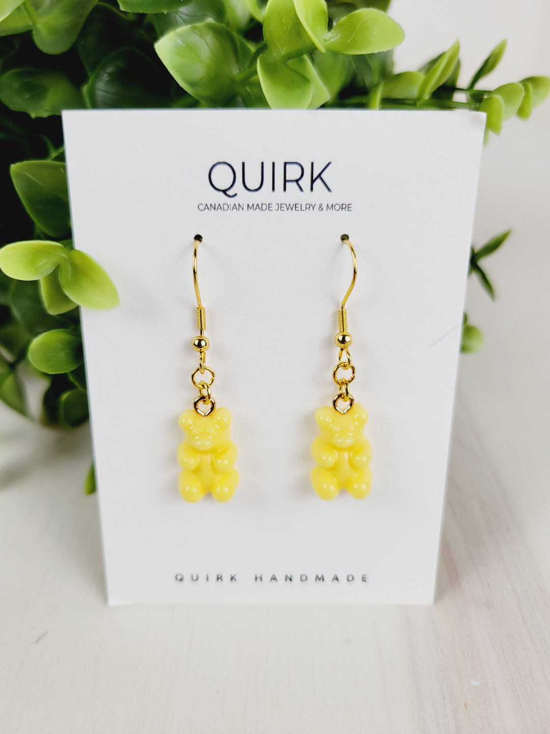 Quirk Handmade Jewelry, Gummy Bear Dangle Earrings