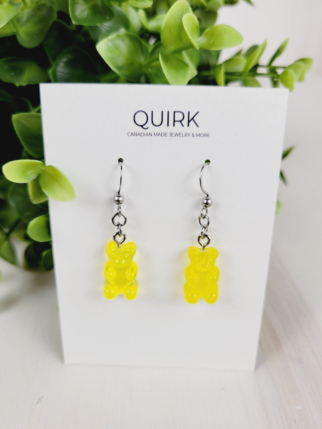 Quirk Handmade Jewelry, Gummy Bear Dangle Earrings