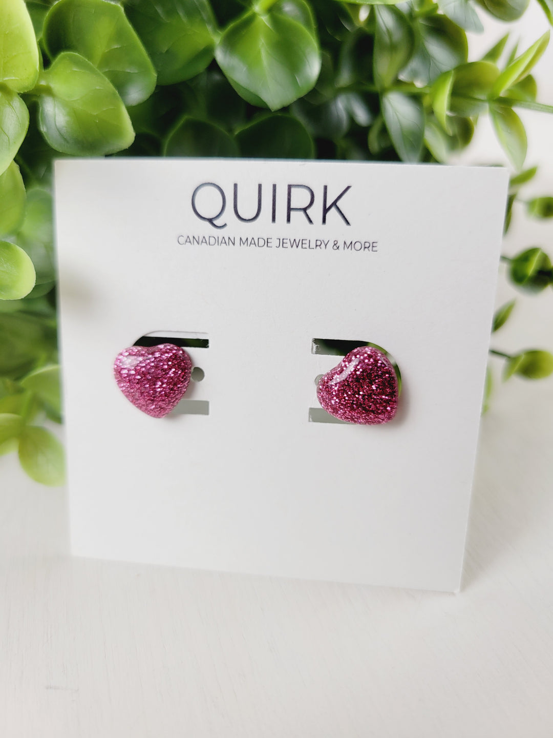 Quirk Handmade Jewelry, Glitter & Druzy Stud Earrings