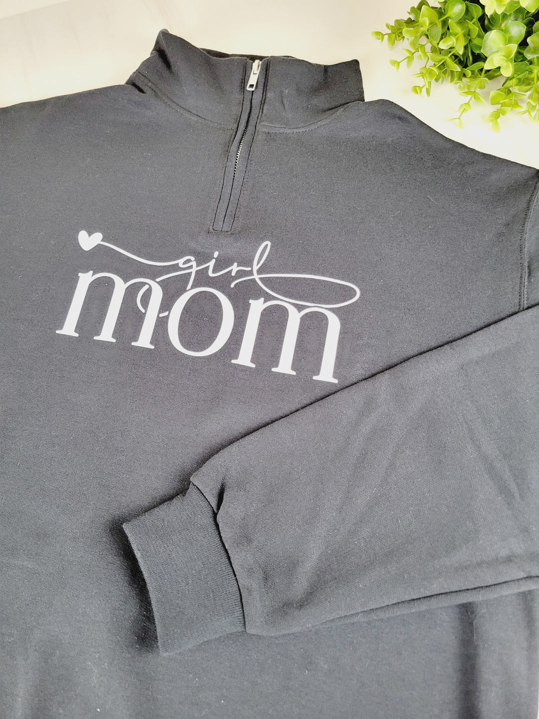 June & Co Designs, Boy & Girl Mom Quarter Zip Sweatshirts