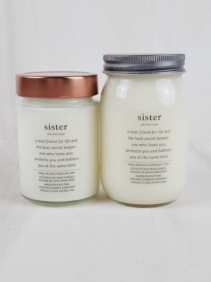 Mackay Candle Company, Definition Candles - Sister