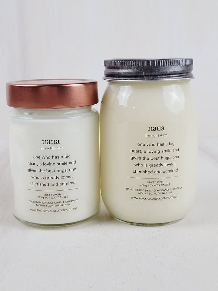 Mackay Candle Company, Definition Candles - Nana