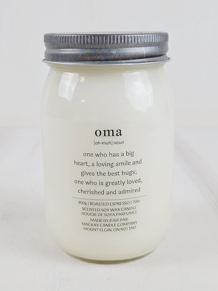 Mackay Candle Company, Definition Candles - Oma