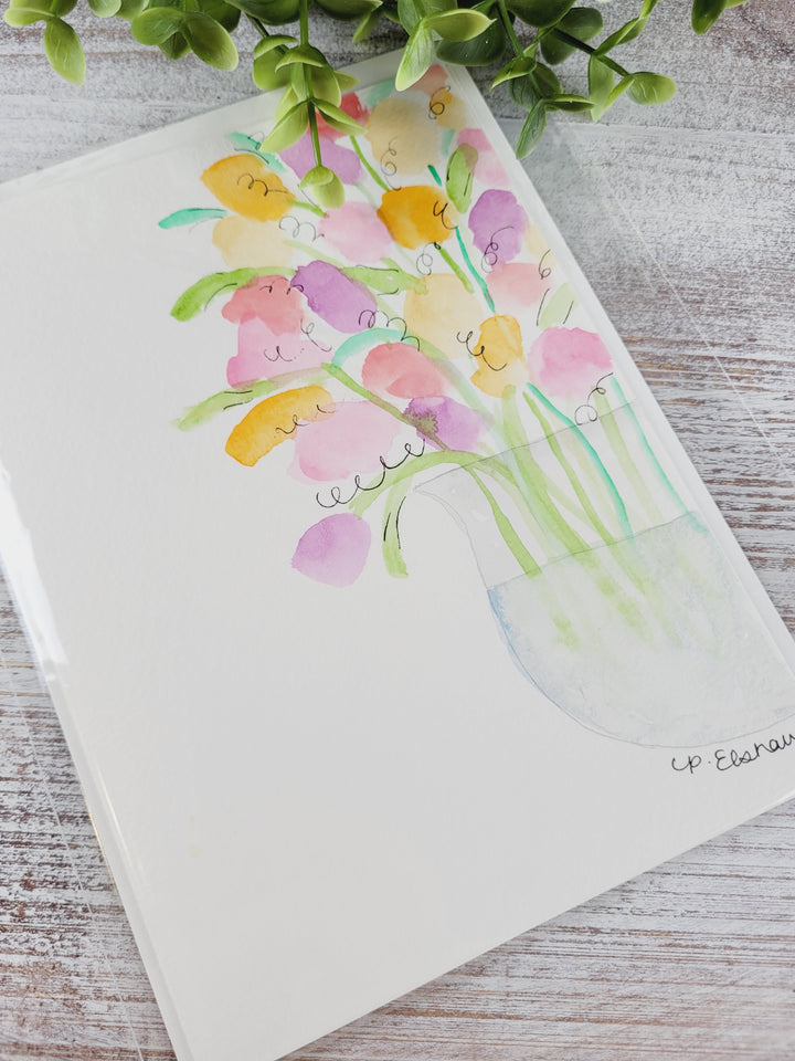 Original Art by Paige Elshaw, Watercolour Greeting Cards (5x7)