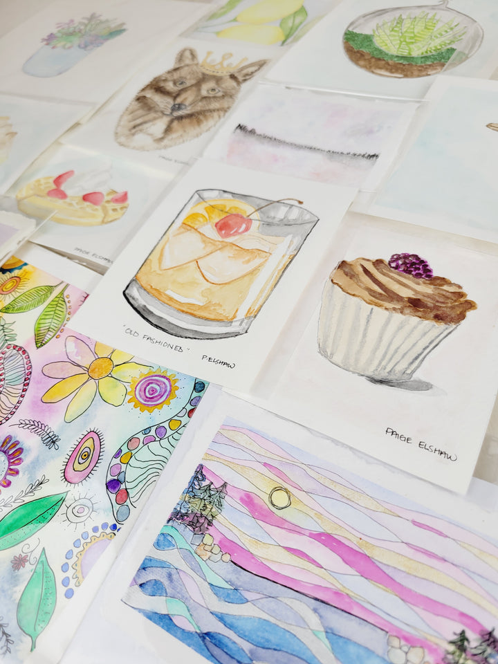 Original Art by Paige Elshaw, Watercolour Paintings