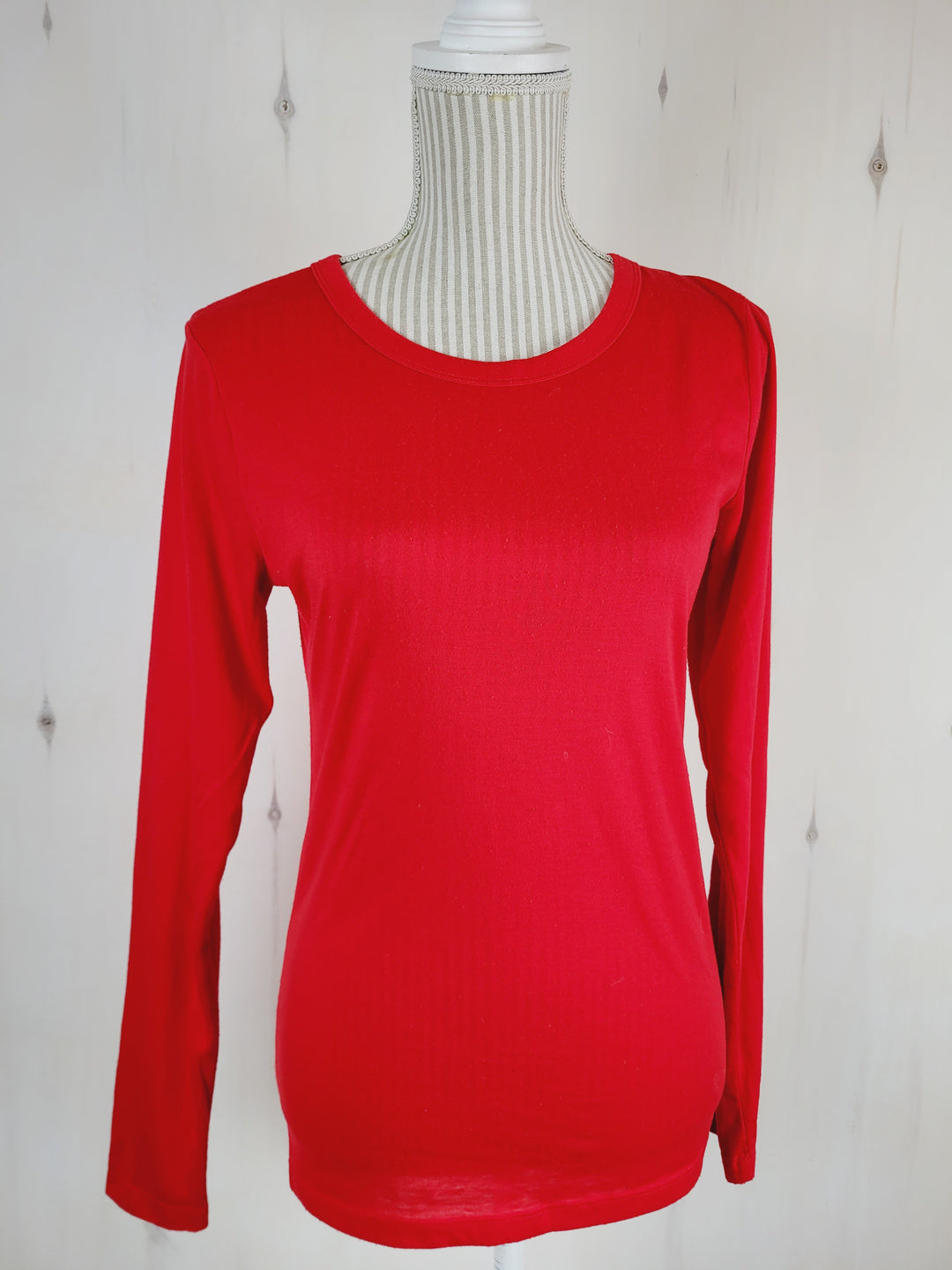 KERSH LONG SLEEVE RED TOP LADIES MEDIUM PRE-LOVED