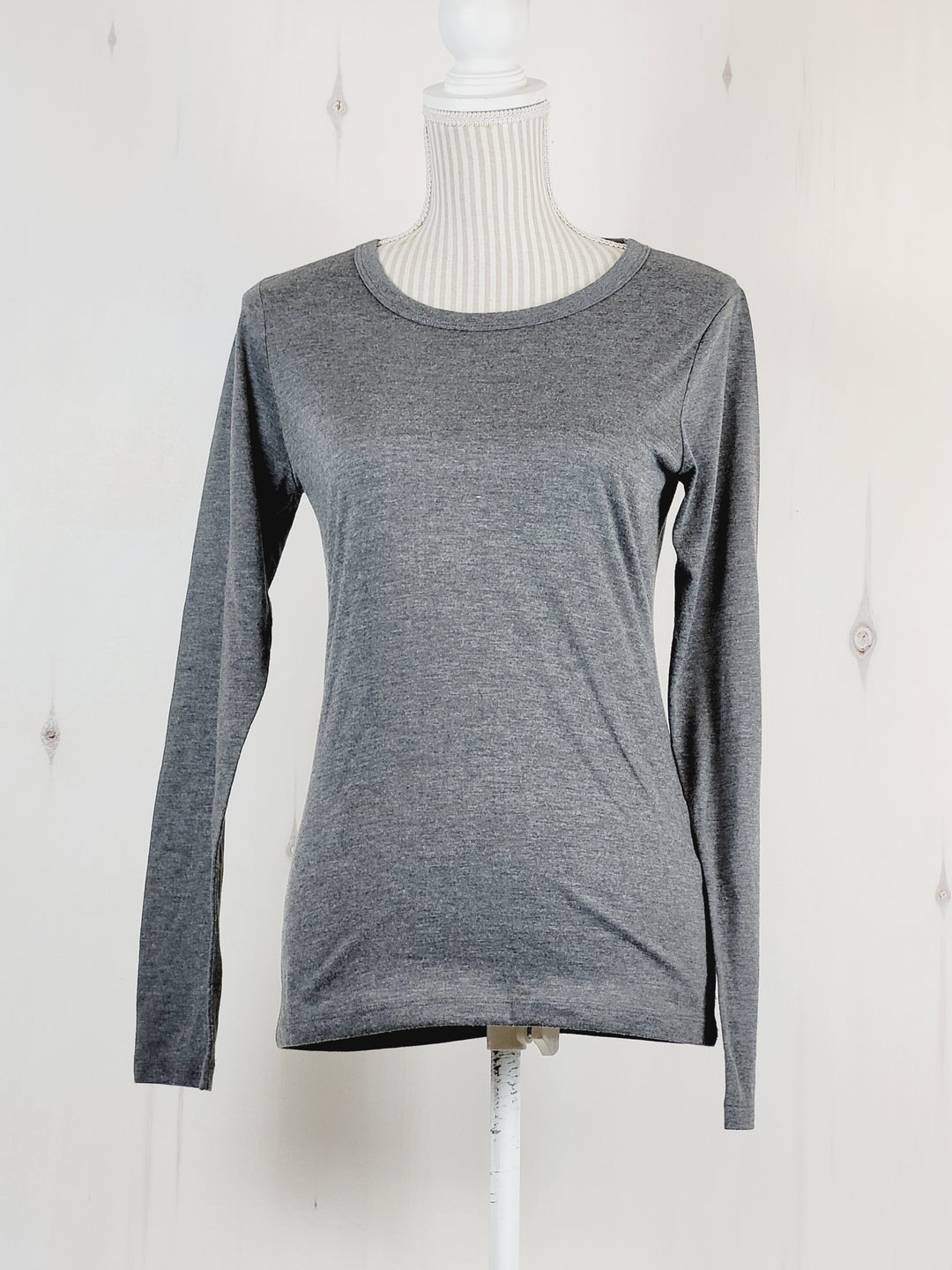 KERSH GREY LONG SLEEVE TOP LADIES MEDIUM PRE-LOVED