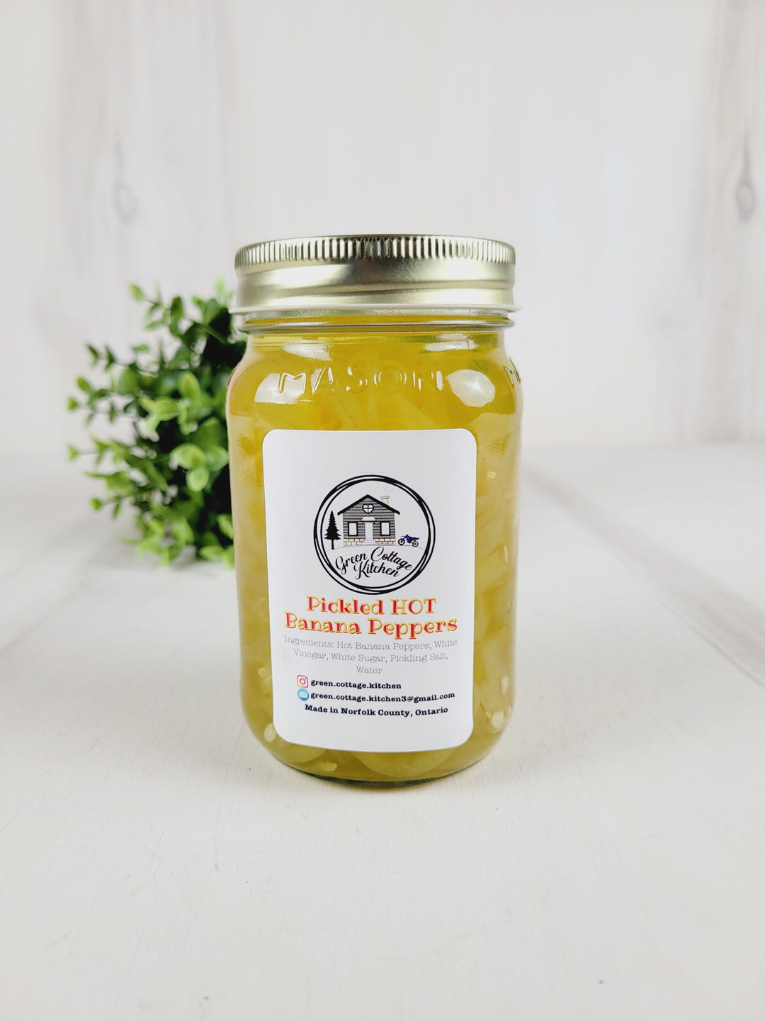 Green Cottage Kitchen, Pickled Banana Peppers