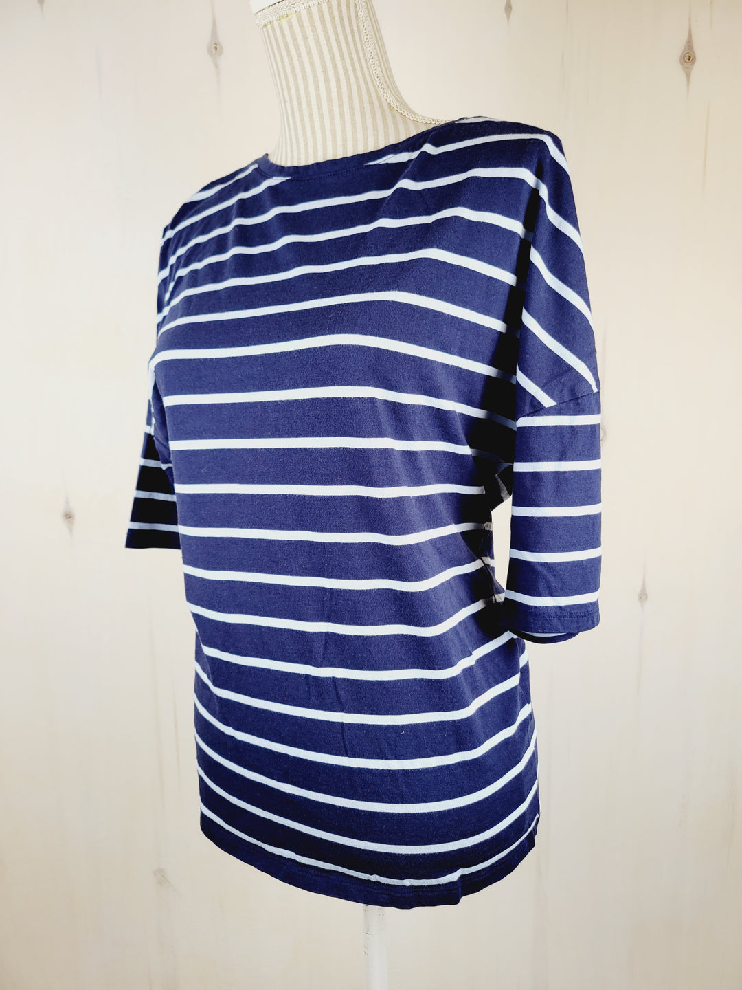 JOCOB BLUE STRIPED TOP LADIES LARGE PRE-LOVED