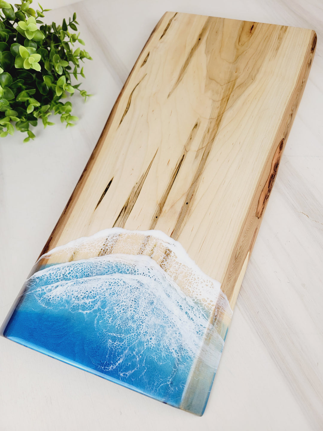 Kristi Scott Art, Resin Shoreline Charcuterie Boards