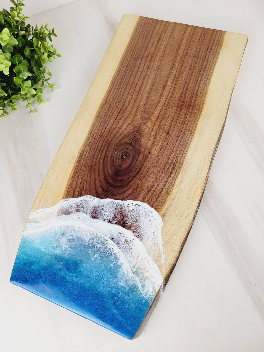 Kristi Scott Art, Resin Shoreline Charcuterie Boards