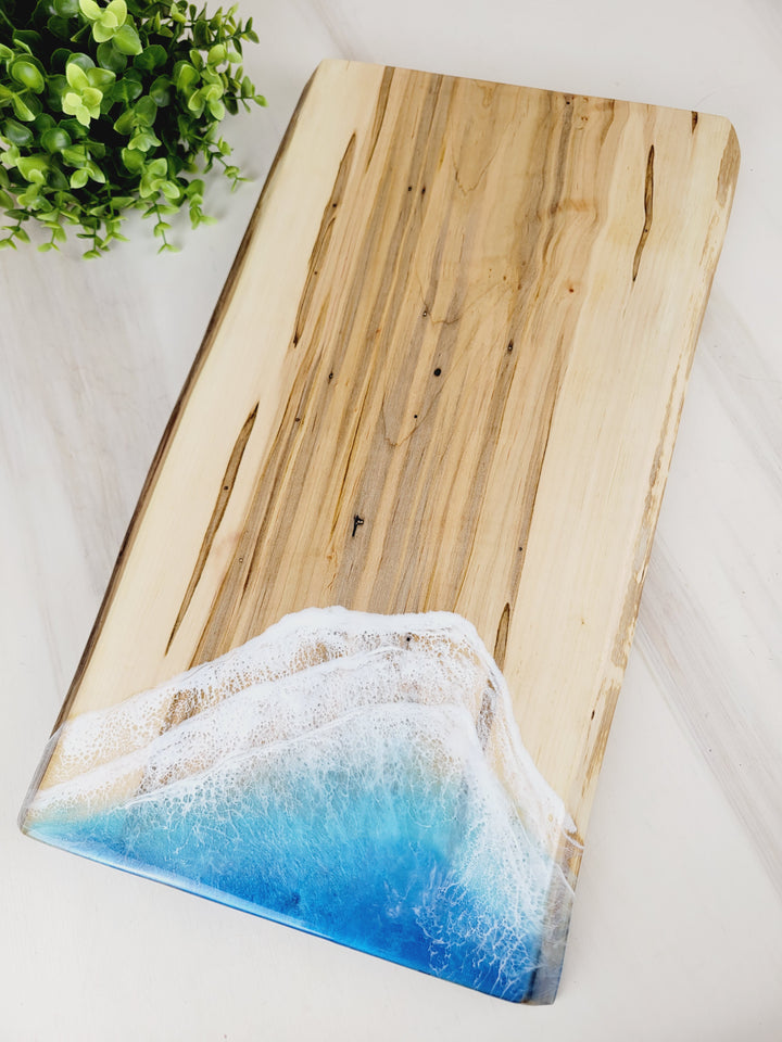 Kristi Scott Art, Resin Shoreline Charcuterie Boards