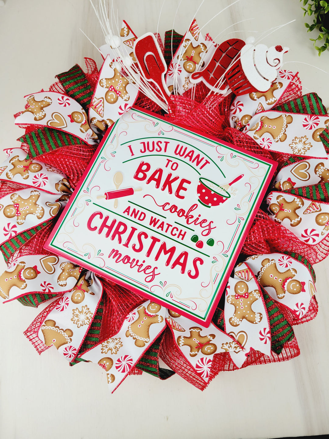 You & Home, Bake Cookies & Christmas Movies Wreath