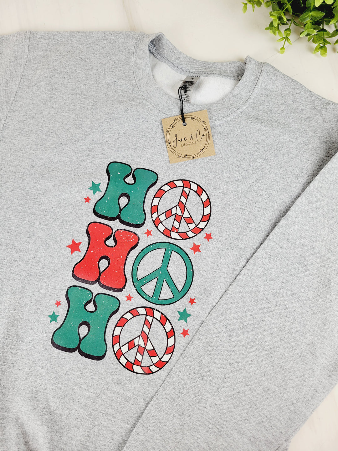 June & Co Designs, Ho Ho Ho Holiday Crewneck Sweaters