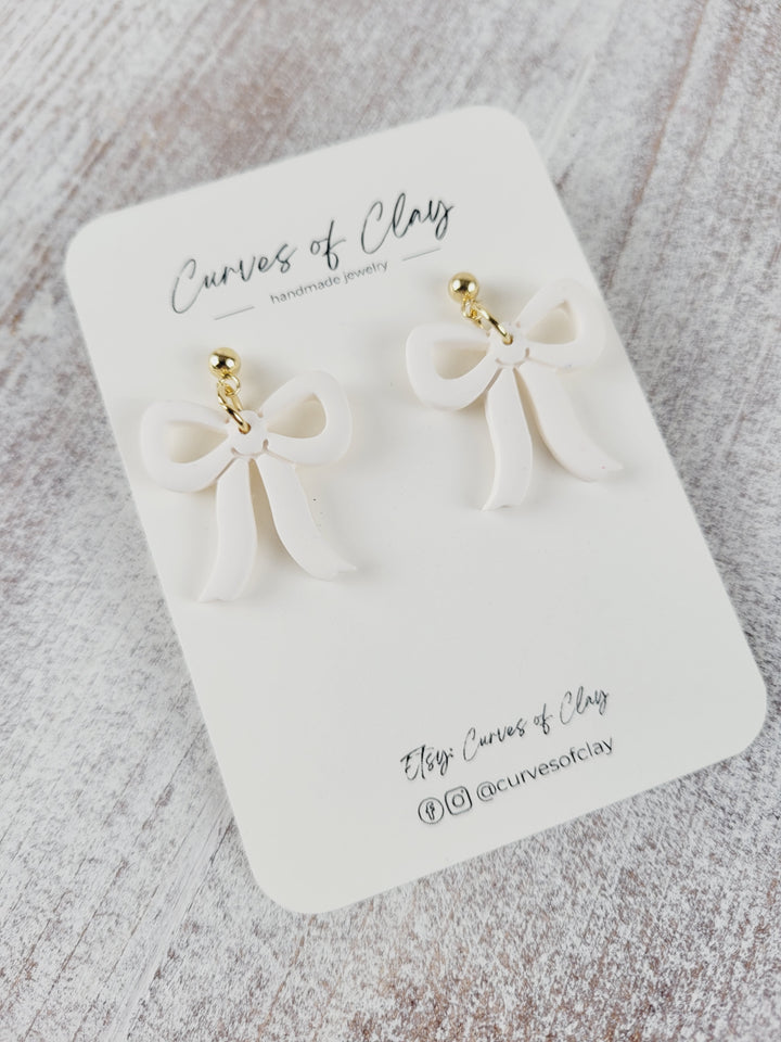 Curves of Clay, Holiday Dangle Earrings