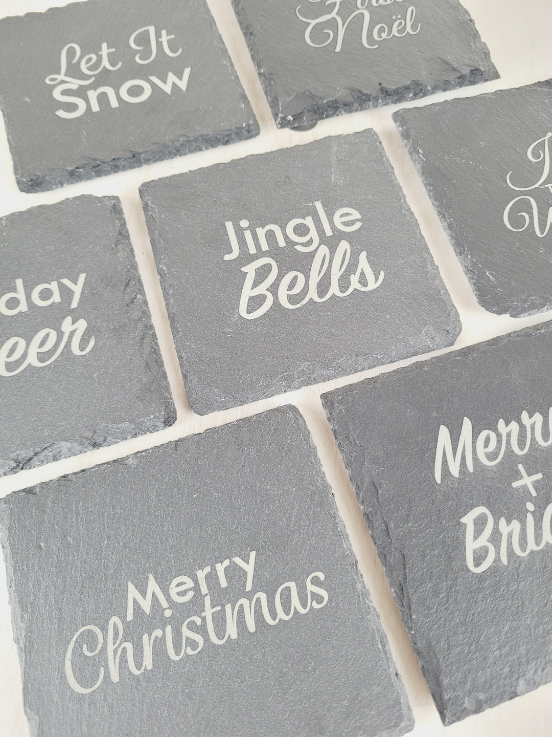 Rough Cut Dezigns, Slate Coasters - Holiday Themed