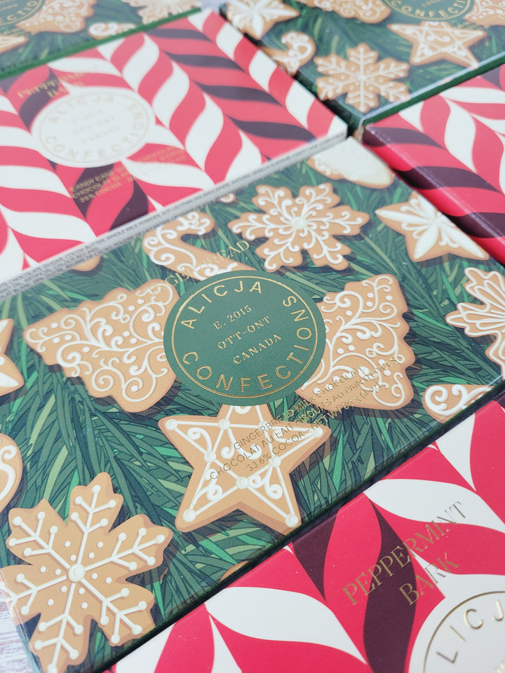 Alicja's Confections, Postcard Gourmet Holiday Chocolate Bars