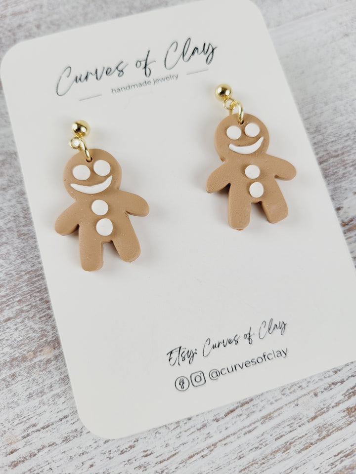 Curves of Clay, Holiday Dangle Earrings