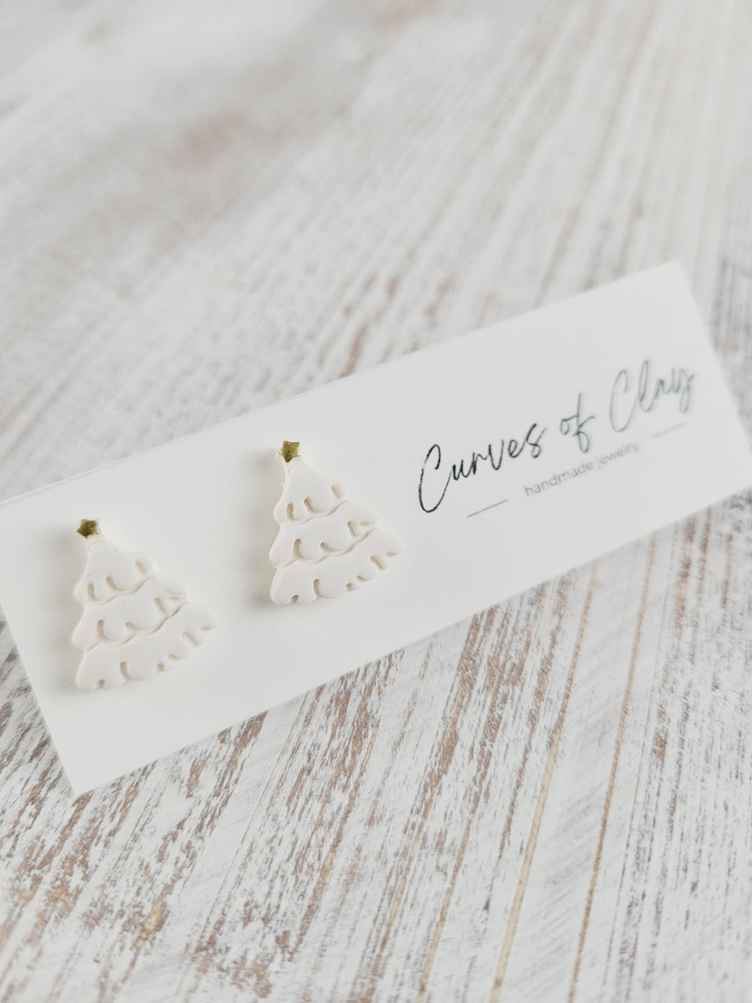 Curves of Clay, Holiday Stud Earrings