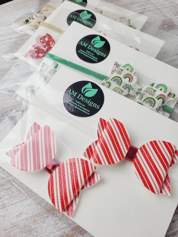 AM Designs, Holiday Bow Band & Clip Set