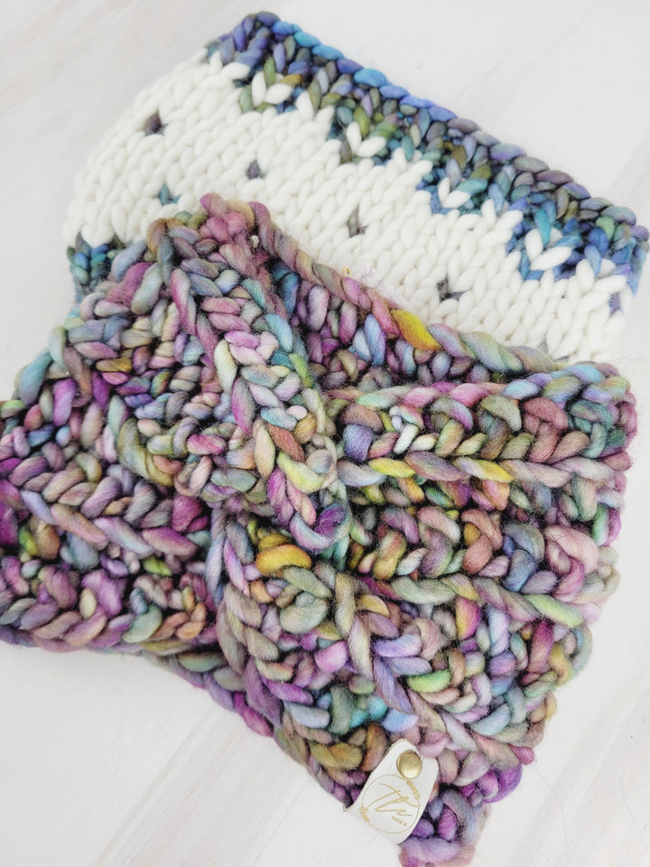 TLC Made, Merino Wool & Luxe Pom Crochet Ear Warmers