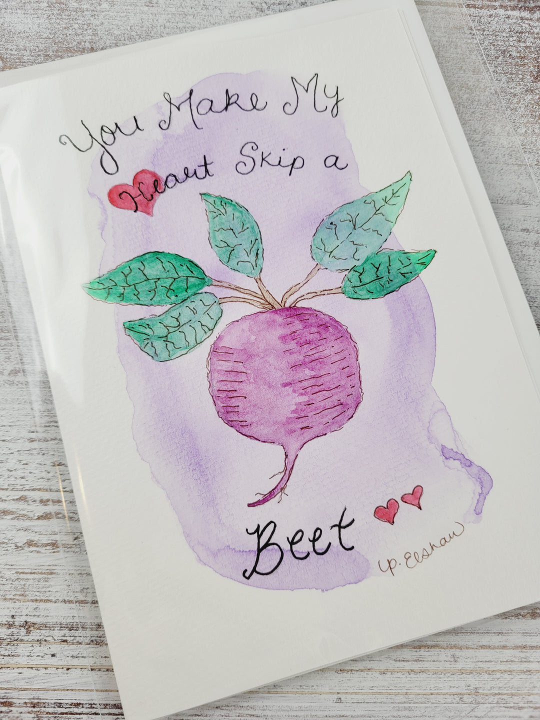 Original Art by Paige Elshaw, Valentines Watercolour Greeting Cards (5x7)