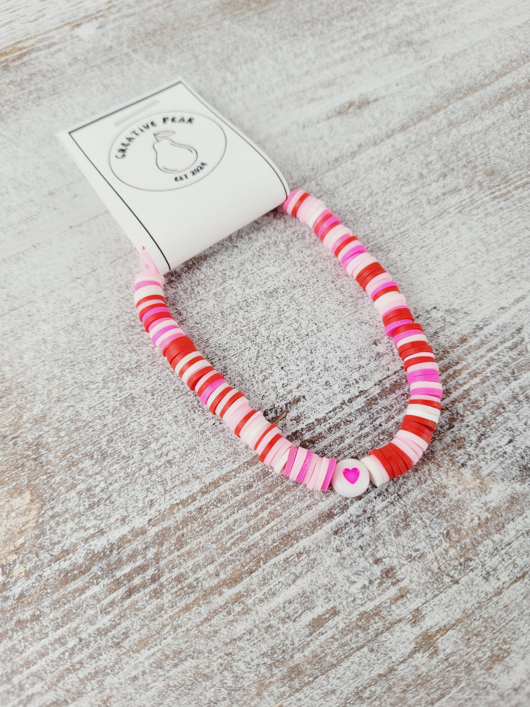 Creative Pear, Letterbead Clay Bracelets -Valentines Collection