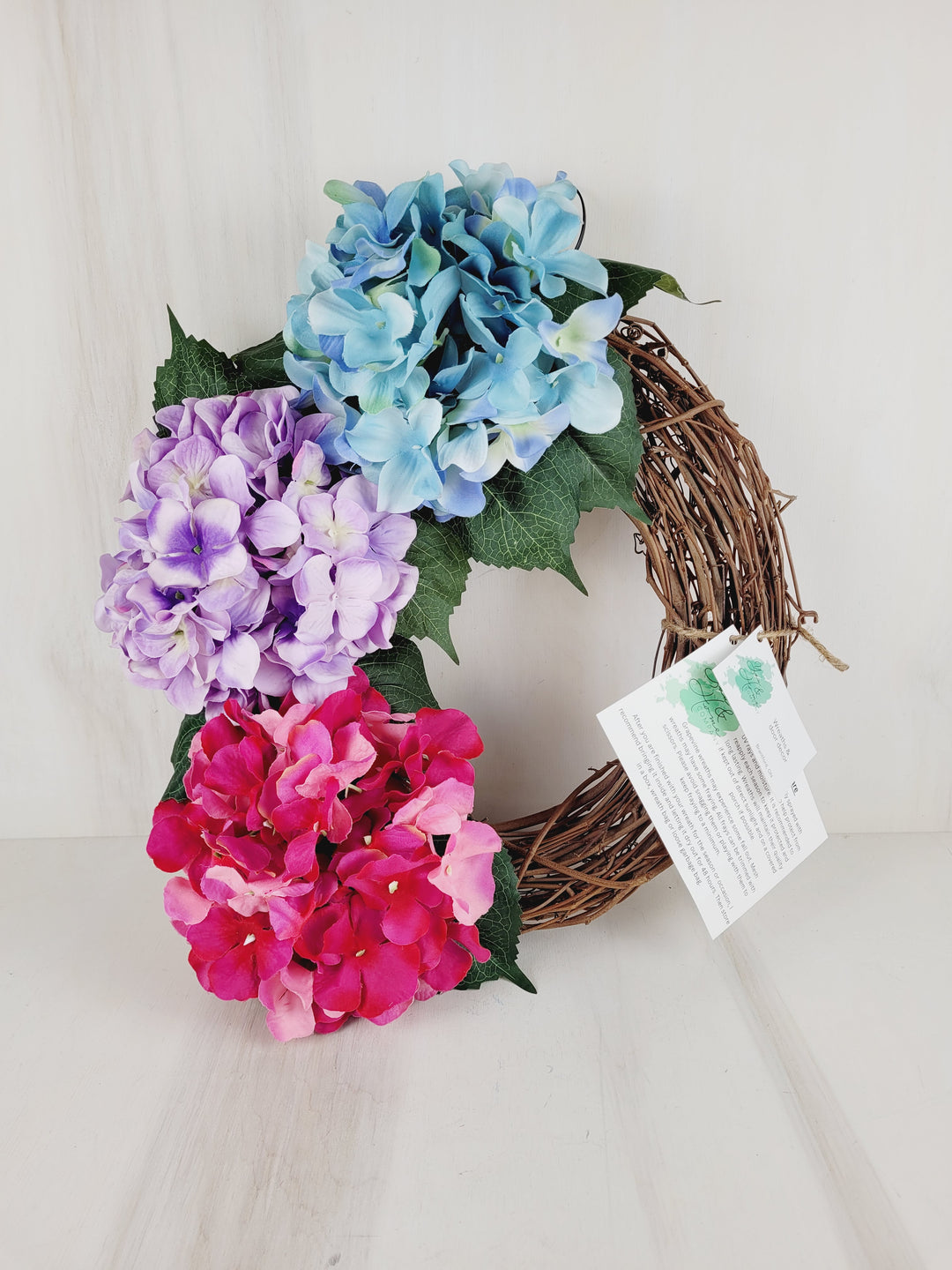 You & Home, Faux Hydrangea Wreath