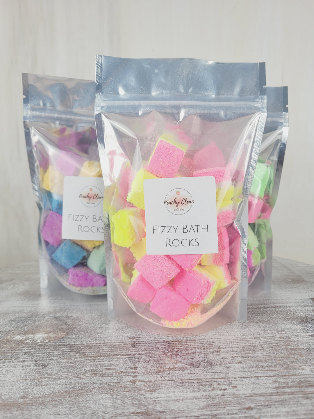 Peachy Clean Bath & Body, Fizzy Bath Rocks