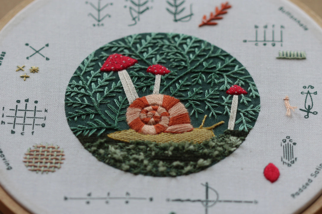 Kiriki Press, DIY Embroidery Kit - Forest Floor Hoop