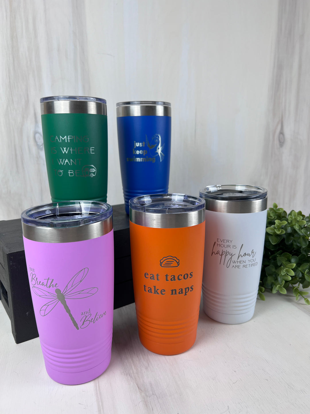 Rough Cut Dezigns, 20oz Engraved Tumblers, Everyday Designs