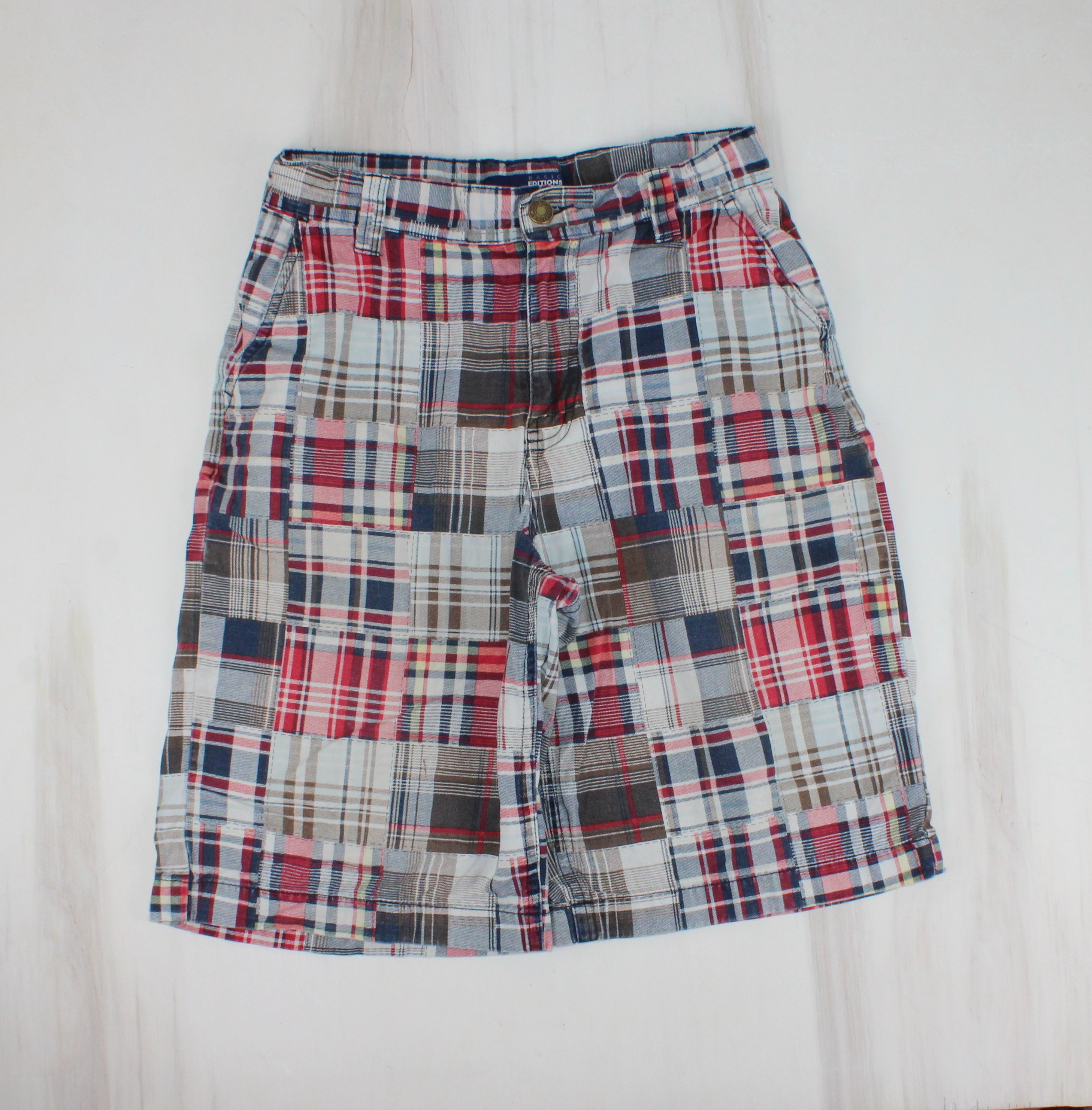 BASIC EDITIONS PLAID SHORTS 14Y PRE LOVED