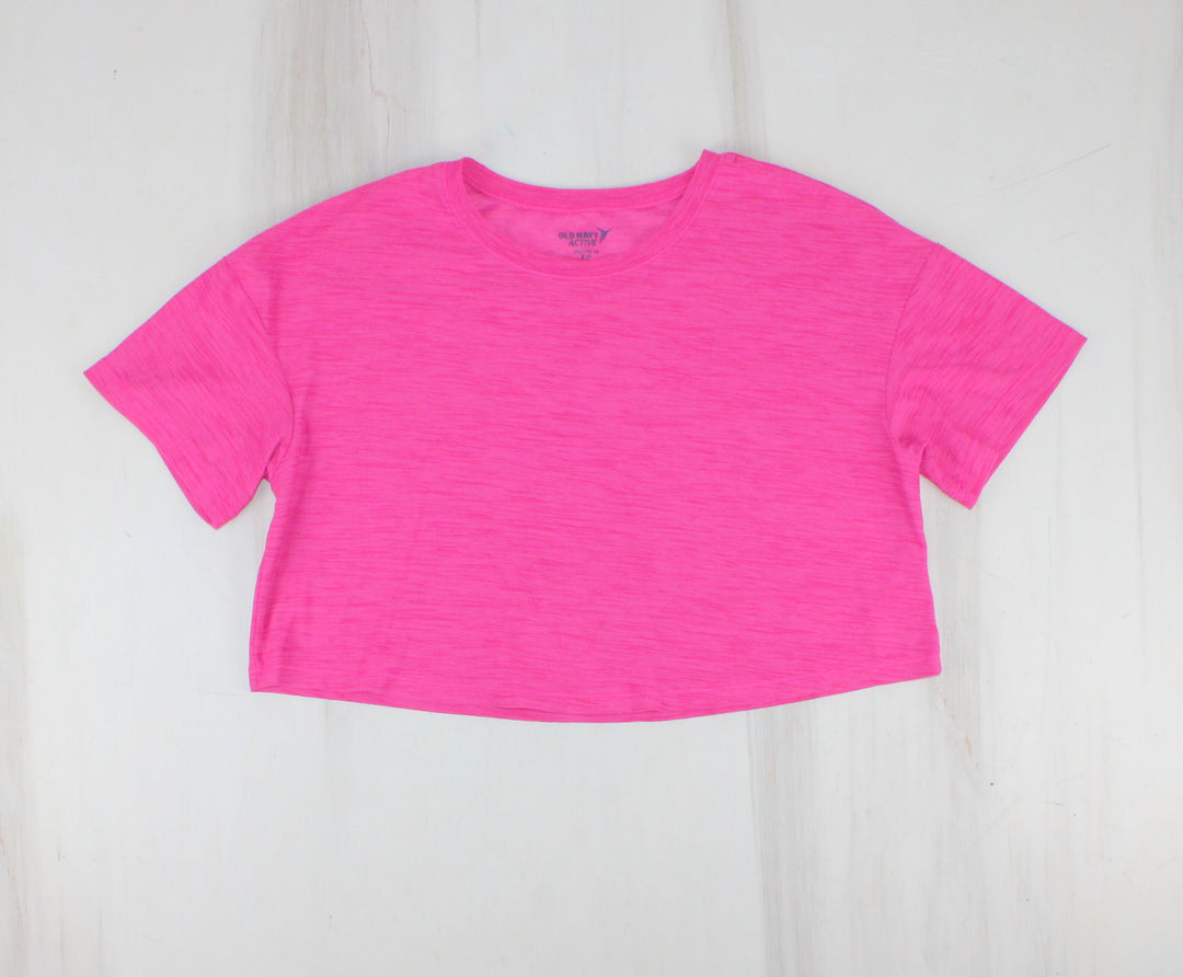 OLD NAVY ACTIVE PINK CROPPED TSHIRT 8Y PRE-LOVED