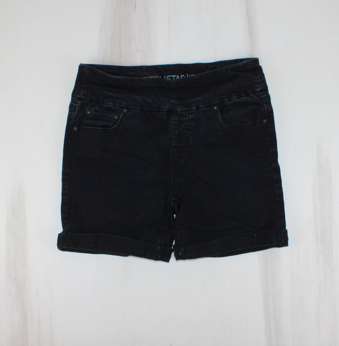 STITCH STAR BLACK DENIM SHORTS LADIES SMALL PRE-LOVED