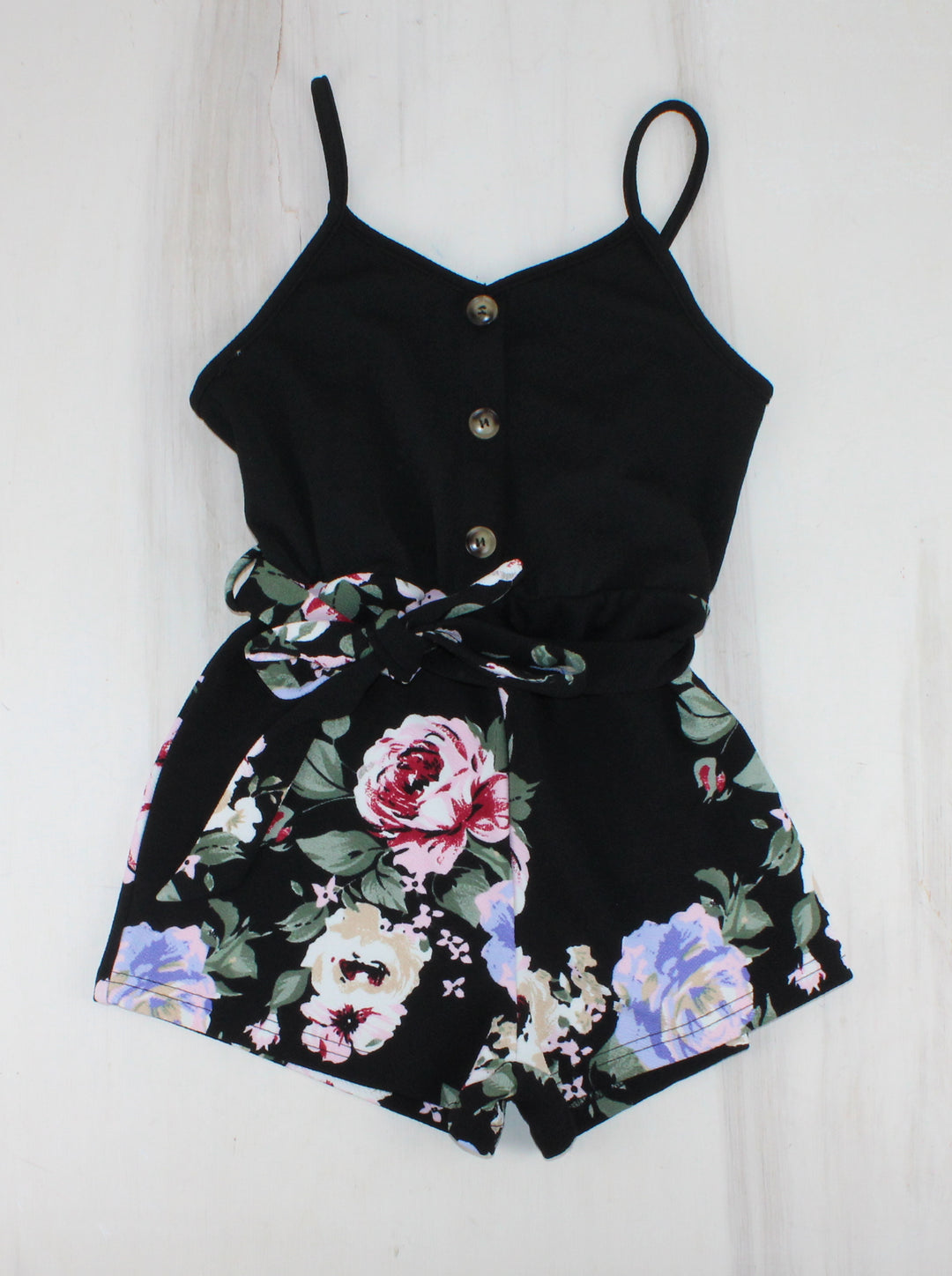 SHEIN FLORAL ROMPER 9Y PRE-LOVED