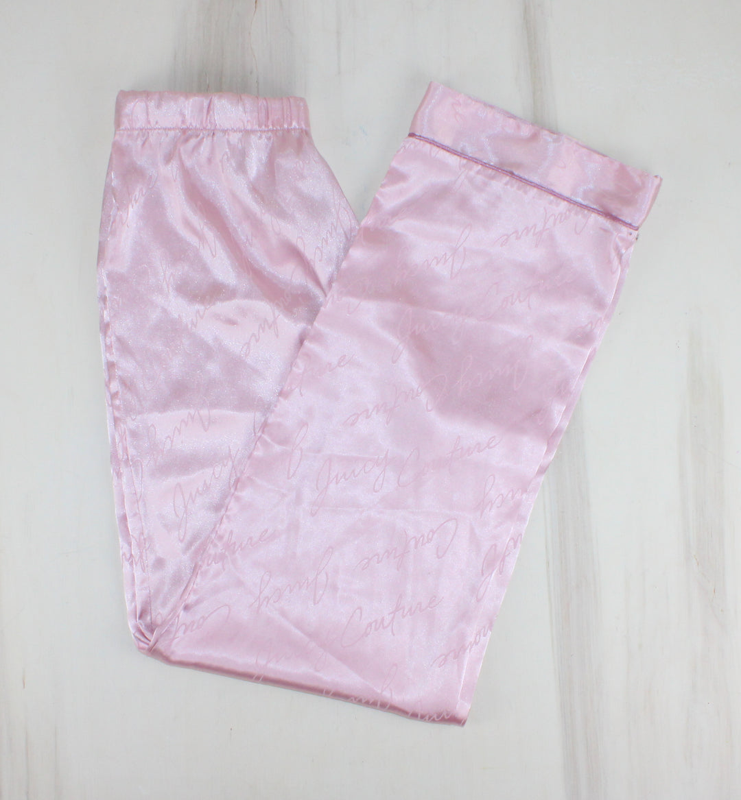 JUICY COUTURE PINK SATIN PYJAMA PANT LADIES SMALL PRE-LOVED