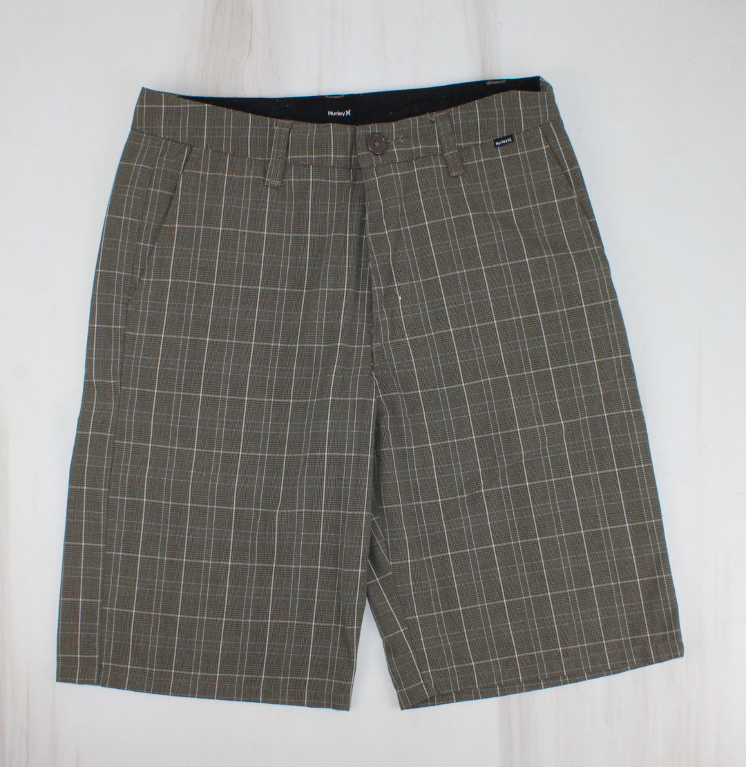 HURLEY SHORTS PLAID MENS SIZE 30 PRE-LOVED