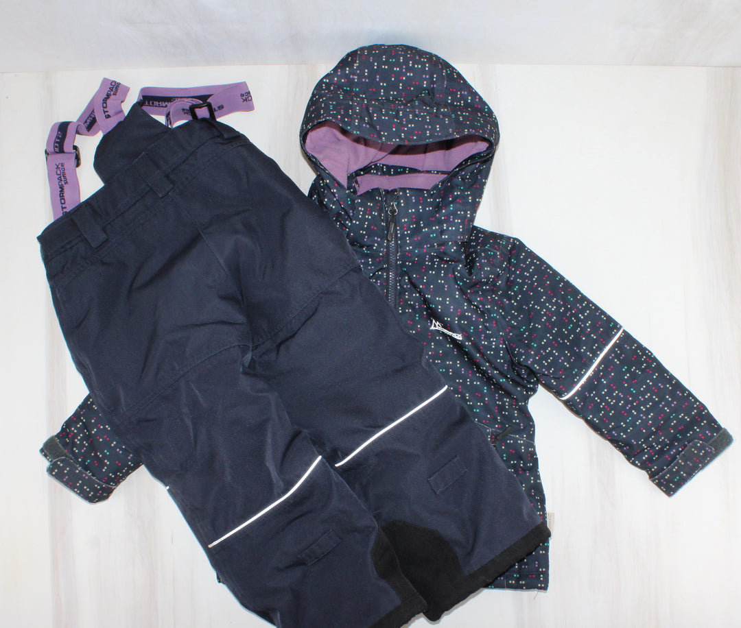 SUNICE NAVY & PURPLE SNOWSUIT 5Y PRE-LOVED